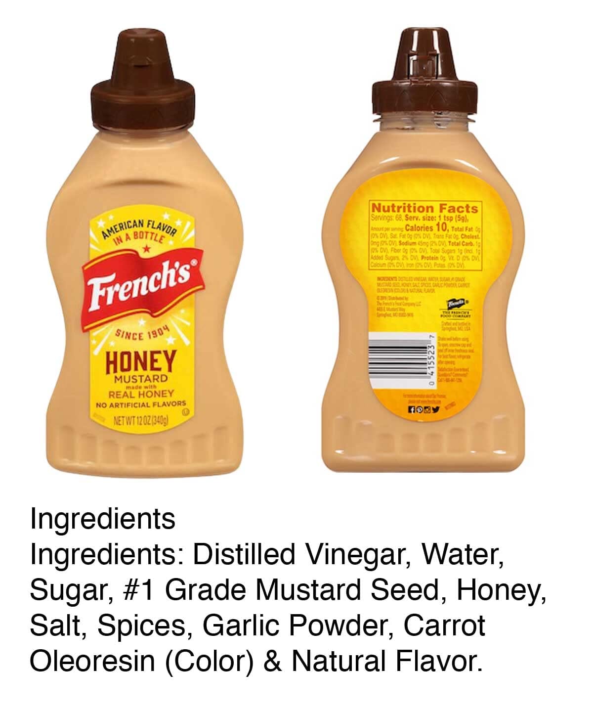French's Mustard French's Honey 12 Ounce 