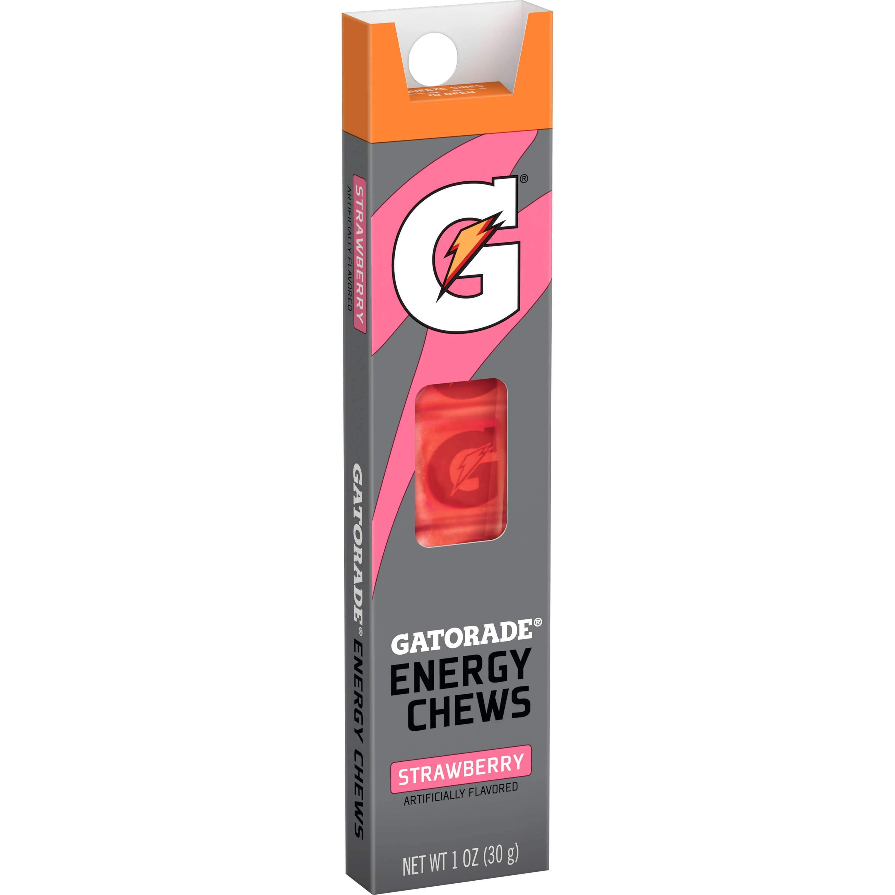 Gatorade Prime Energy Chews Gatorade Strawberry 1 Ounce 