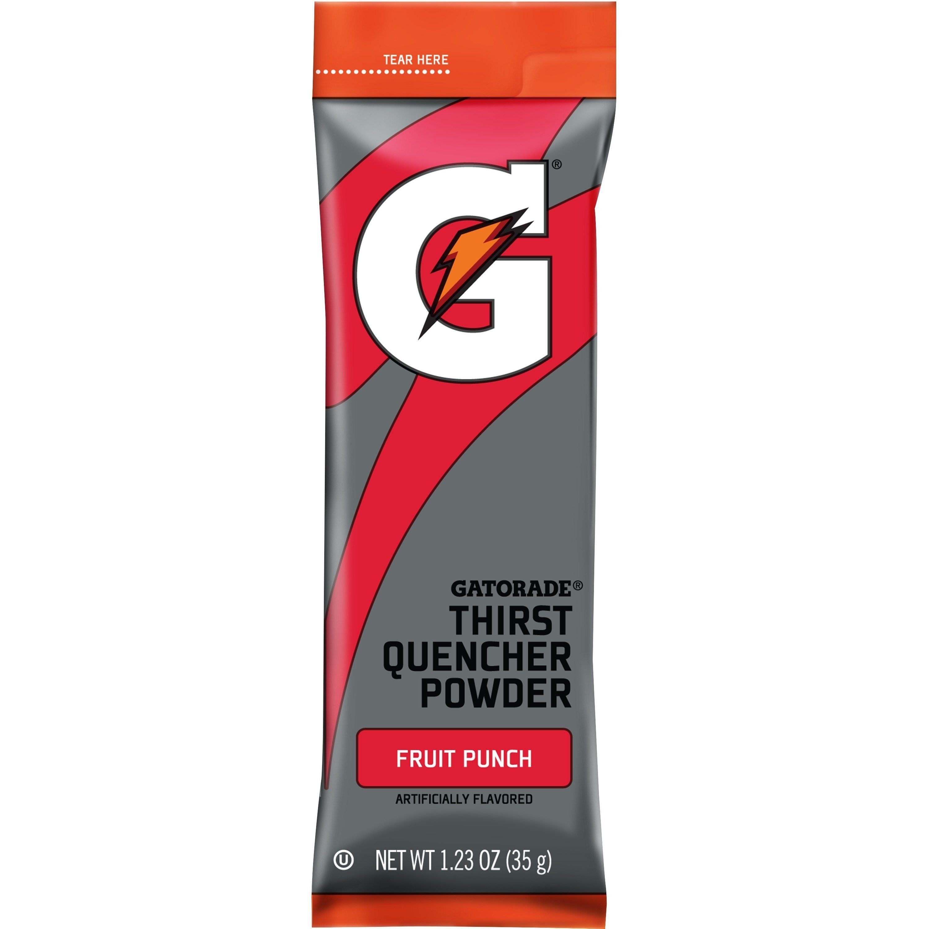 Gatorade Thirst Quencher Powder Packs, 1.23 Ounce Gatorade Fruit Punch 1.23 Ounce 