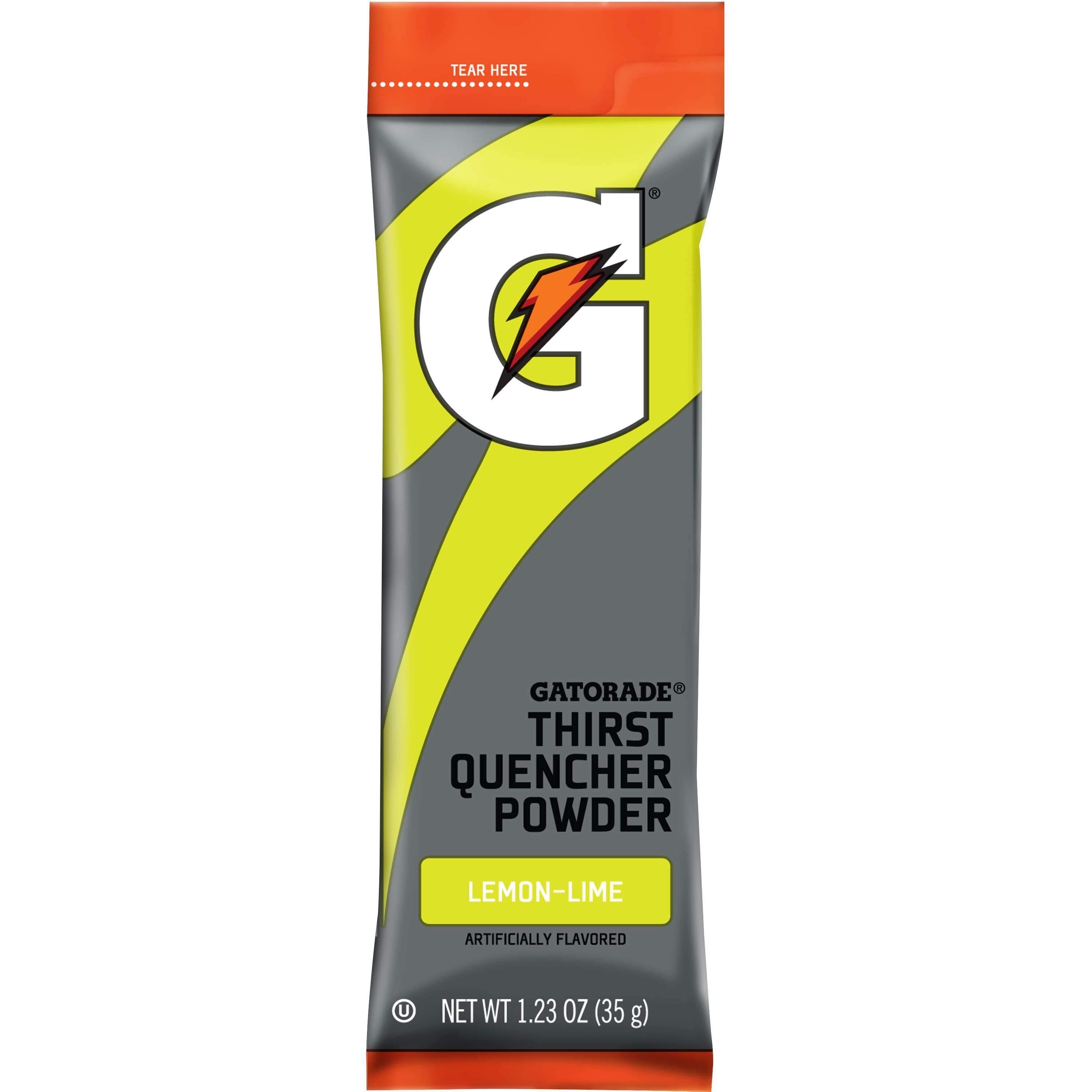 Gatorade Thirst Quencher Powder Packs, 1.23 Ounce Gatorade Lemon Lime 1.23 Ounce 