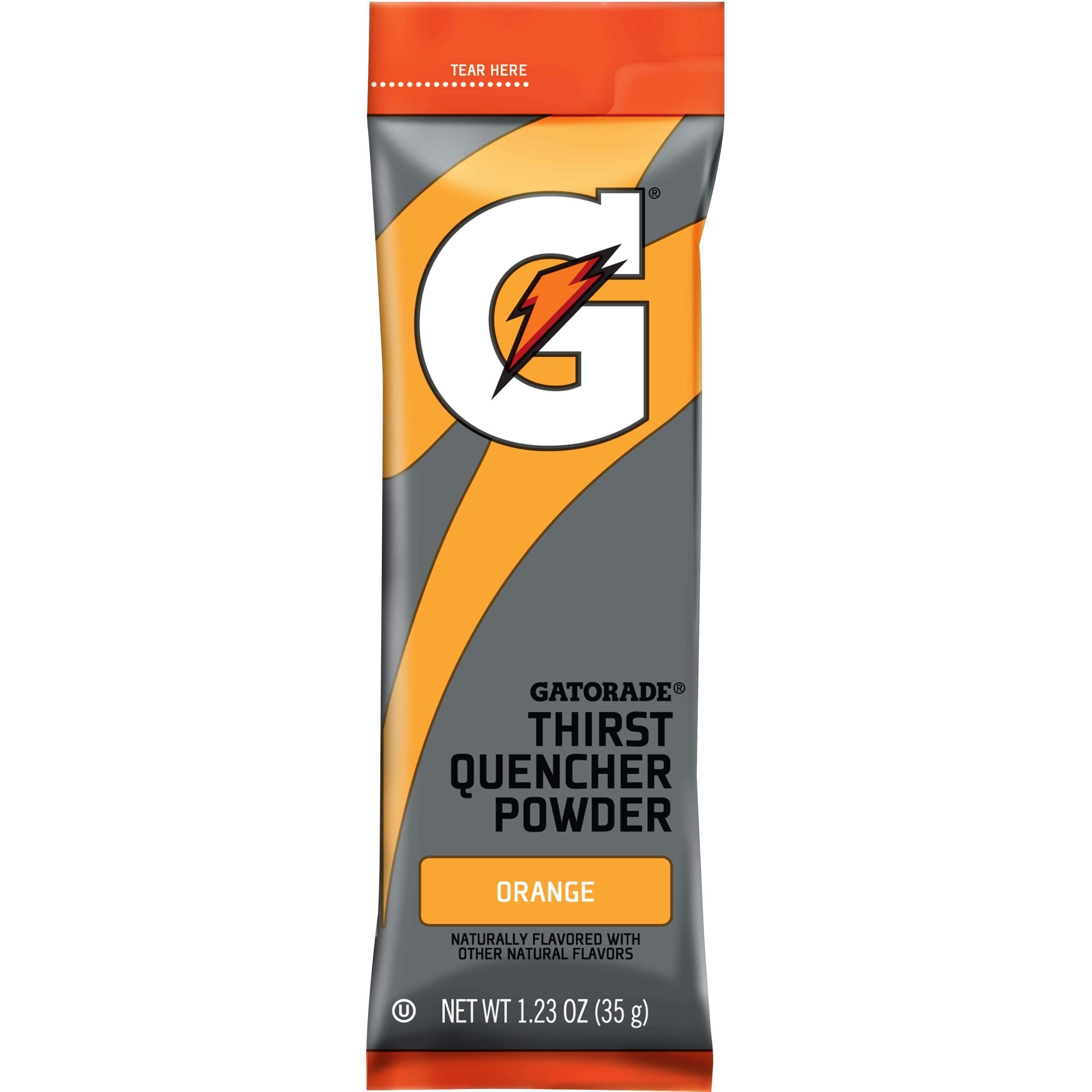 Gatorade Thirst Quencher Powder Packs, 1.23 Ounce Gatorade Orange 1.23 Ounce 
