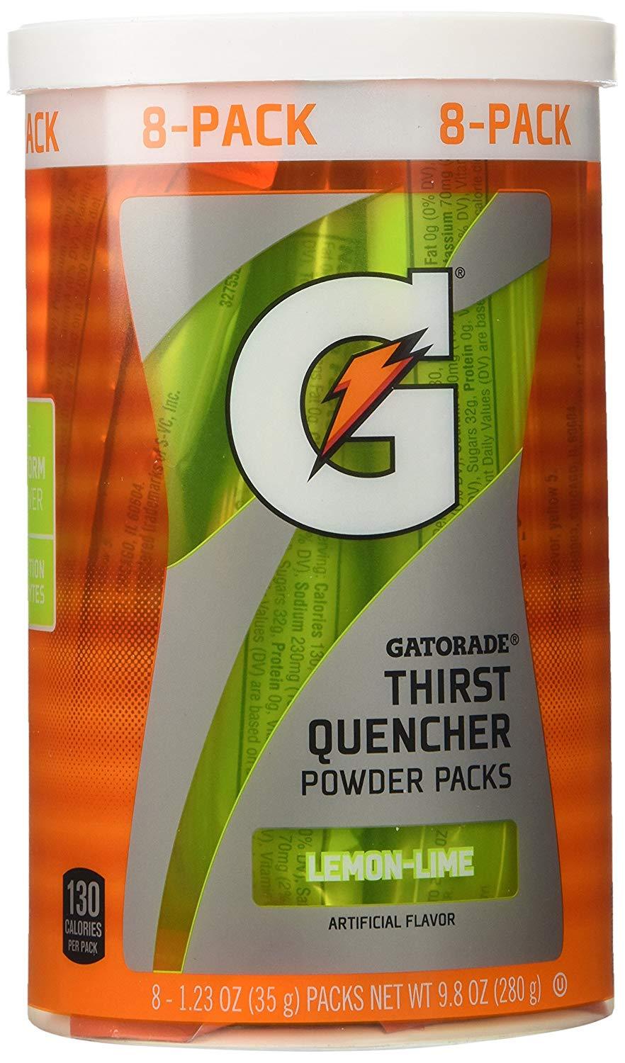 Gatorade Thirst Quencher Powder Packs Gatorade Lemon Lime 1.23 Ounce - 8 Count 