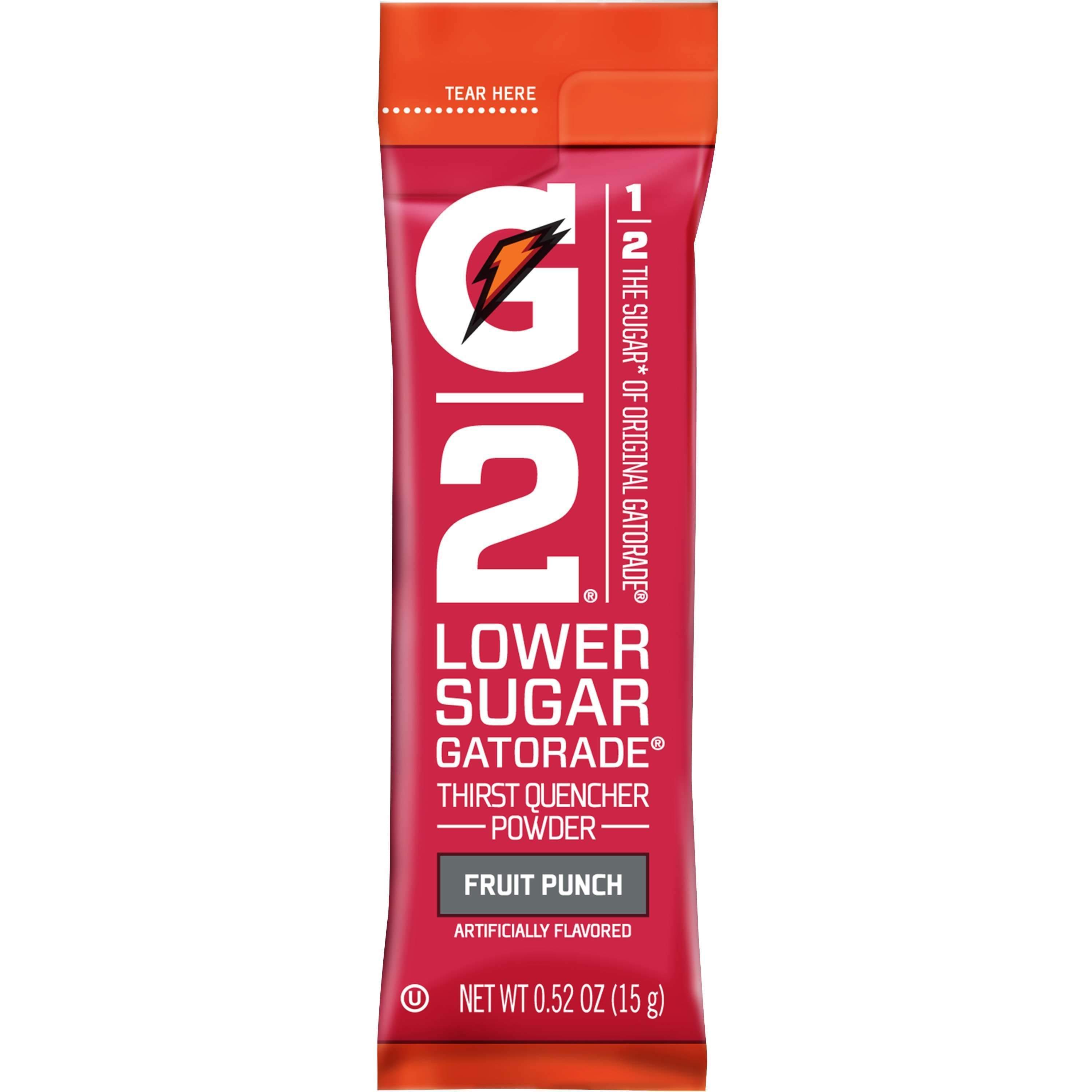 Gatorade Thirst Quencher Powder Packs (Lower Sugar), 0.52 Ounce Gatorade Fruit Punch 0.52 Ounce 