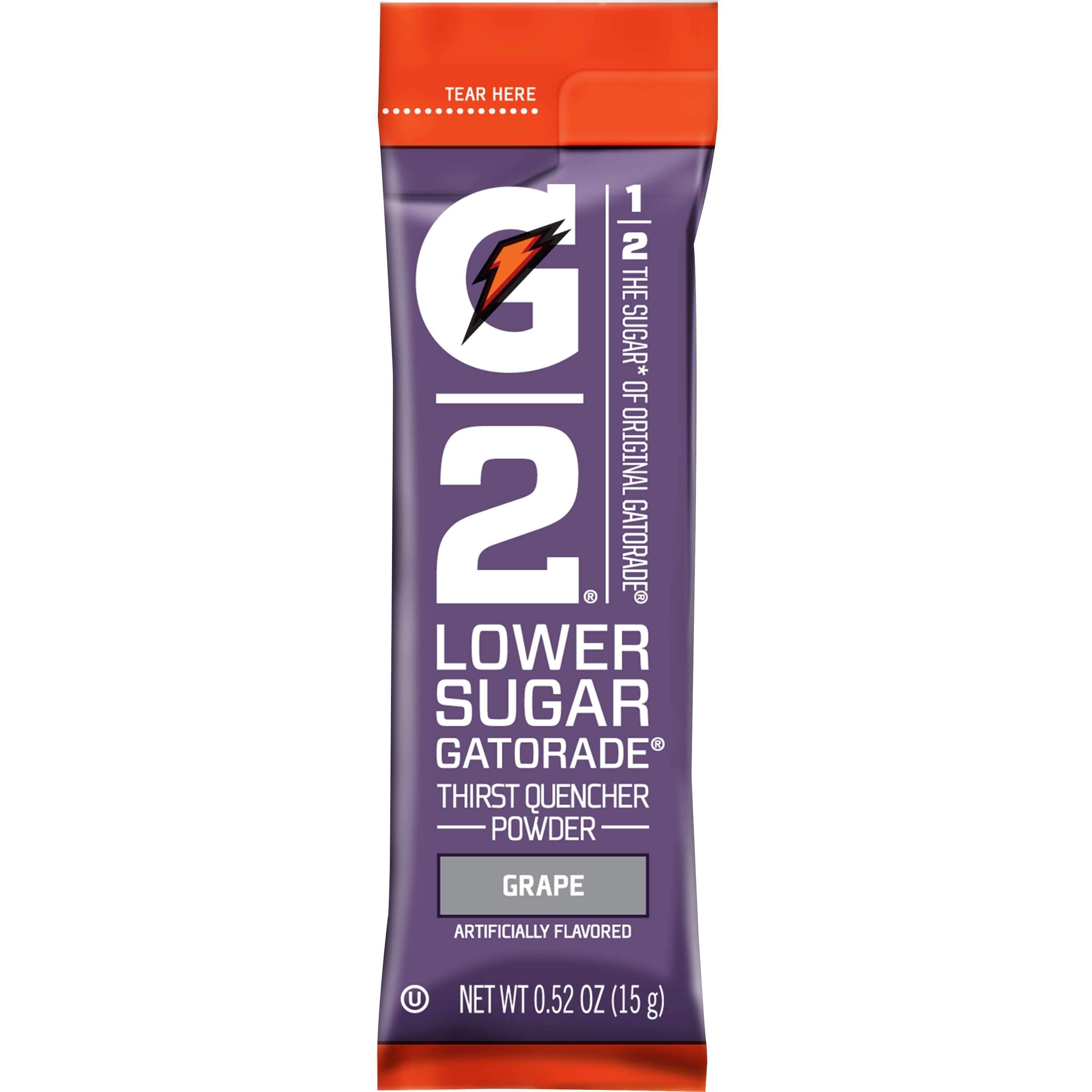 Gatorade Thirst Quencher Powder Packs (Lower Sugar), 0.52 Ounce Gatorade Grape 0.52 Ounce 
