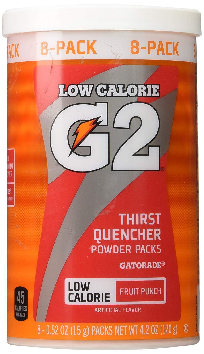 Gatorade Thirst Quencher Powder Packs (Lower Sugar) Gatorade Fruit Punch 0.52 Ounce - 8 Count 