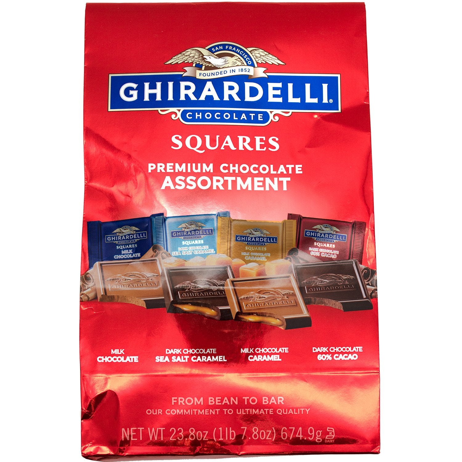 Ghirardelli Chocolate Squares Meltable Ghirardelli Premium Assortment 23.8 Ounce 