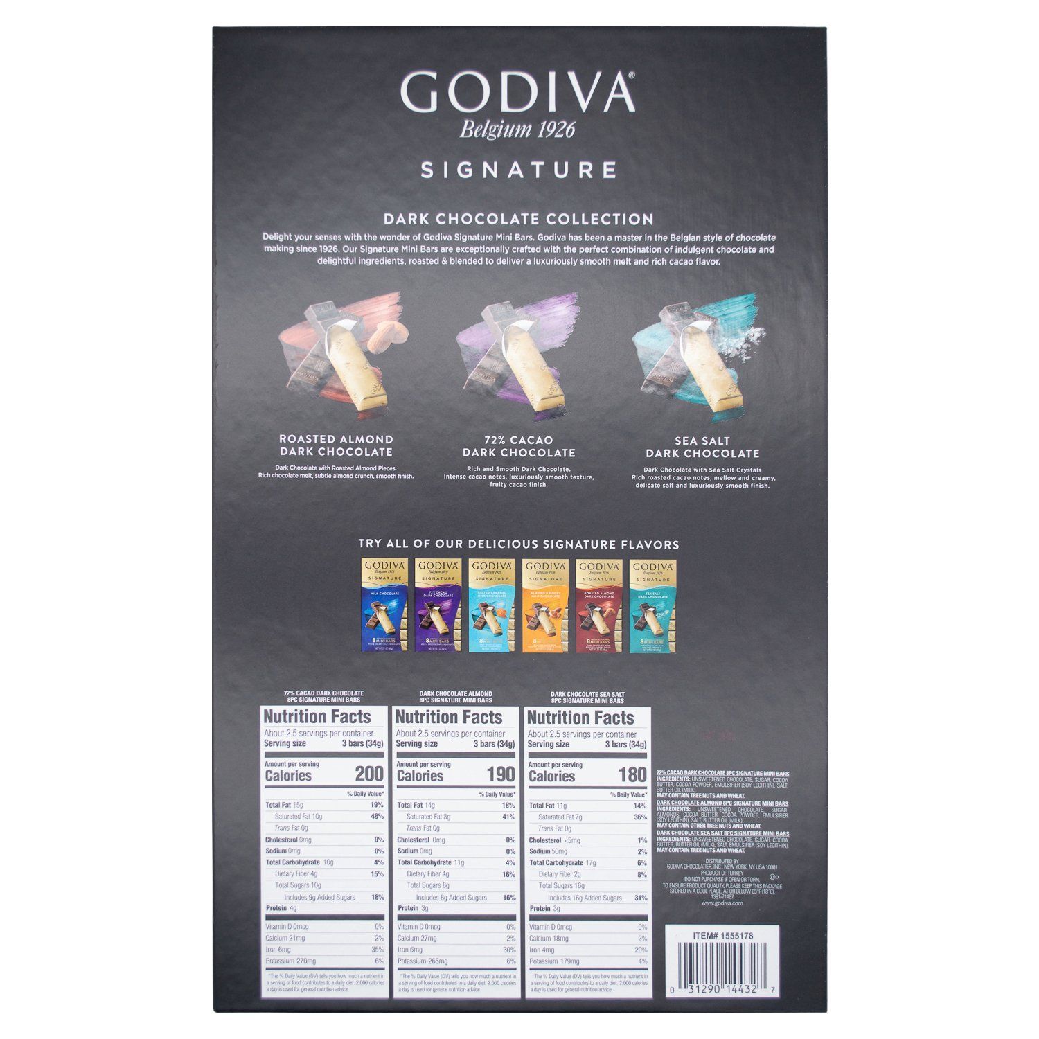 Godiva Signature Mini Bars Meltable Godiva 