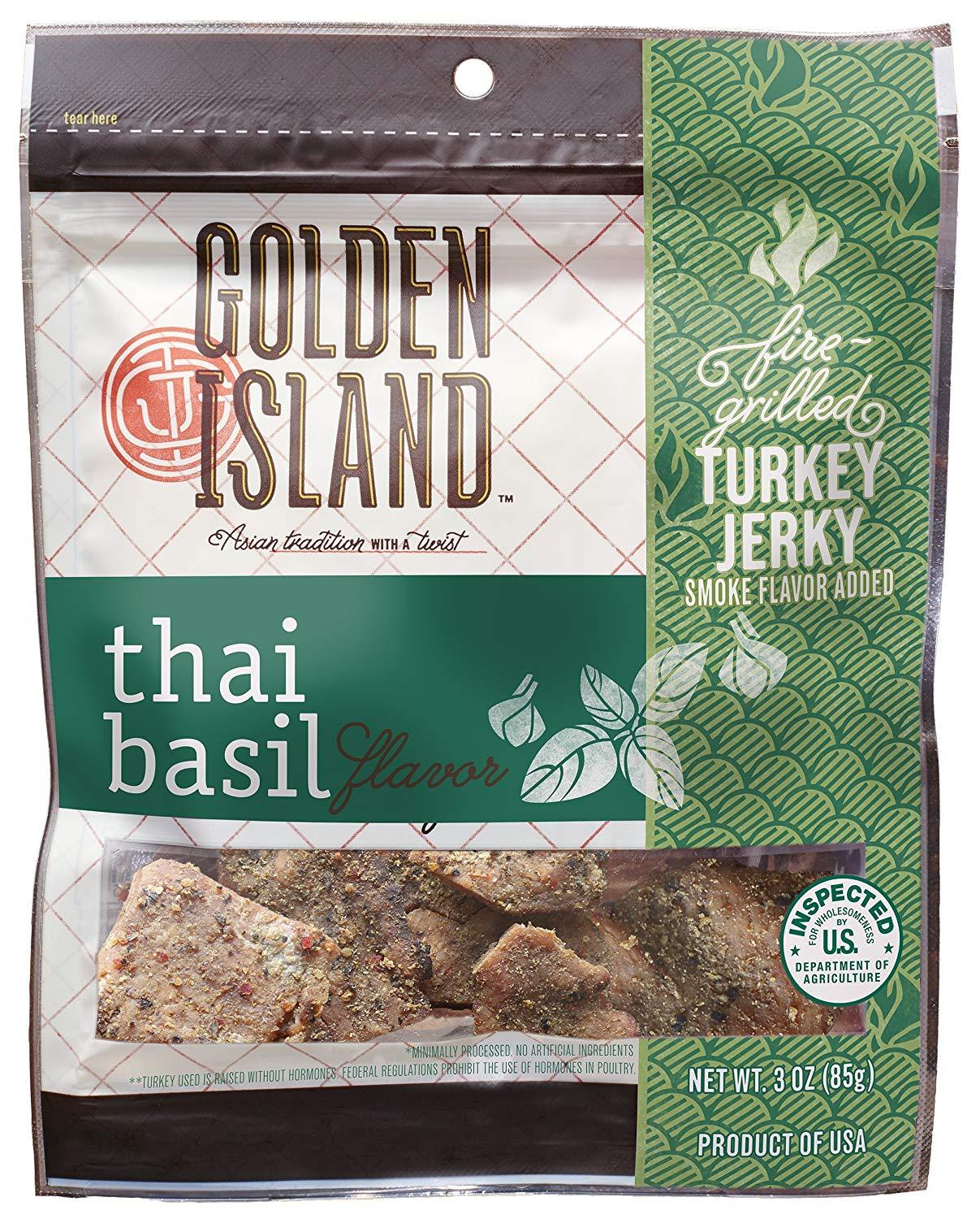 Golden Island Jerky Golden Island Thai Basil Turkey 3 Ounce 