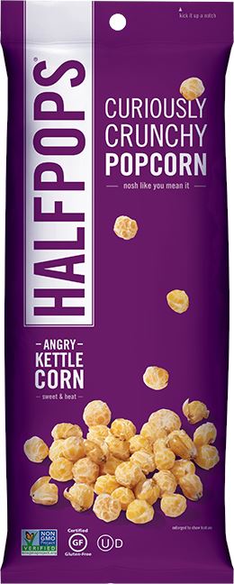 Halfpops - Curiously Crunchy Popcorn Halfpops Angry Kettle Corn 1.4 Ounce 