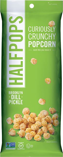 Halfpops - Curiously Crunchy Popcorn Halfpops Brooklyn Dill Pickle 1.4 Ounce 