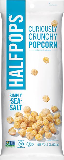 Halfpops - Curiously Crunchy Popcorn Halfpops Simply Sea Salt 1.4 Ounce 