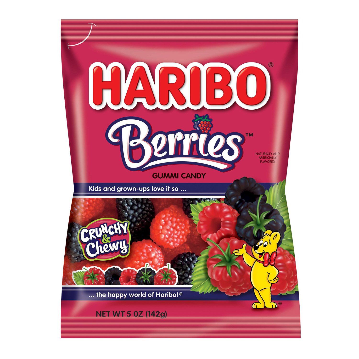 Haribo Gummi Candies Meltable Haribo Berries 5 Ounce 
