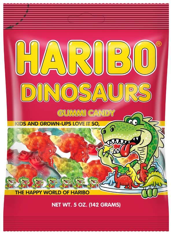 Haribo Gummi Candies Meltable Haribo Dinosaurs 5 Ounce 