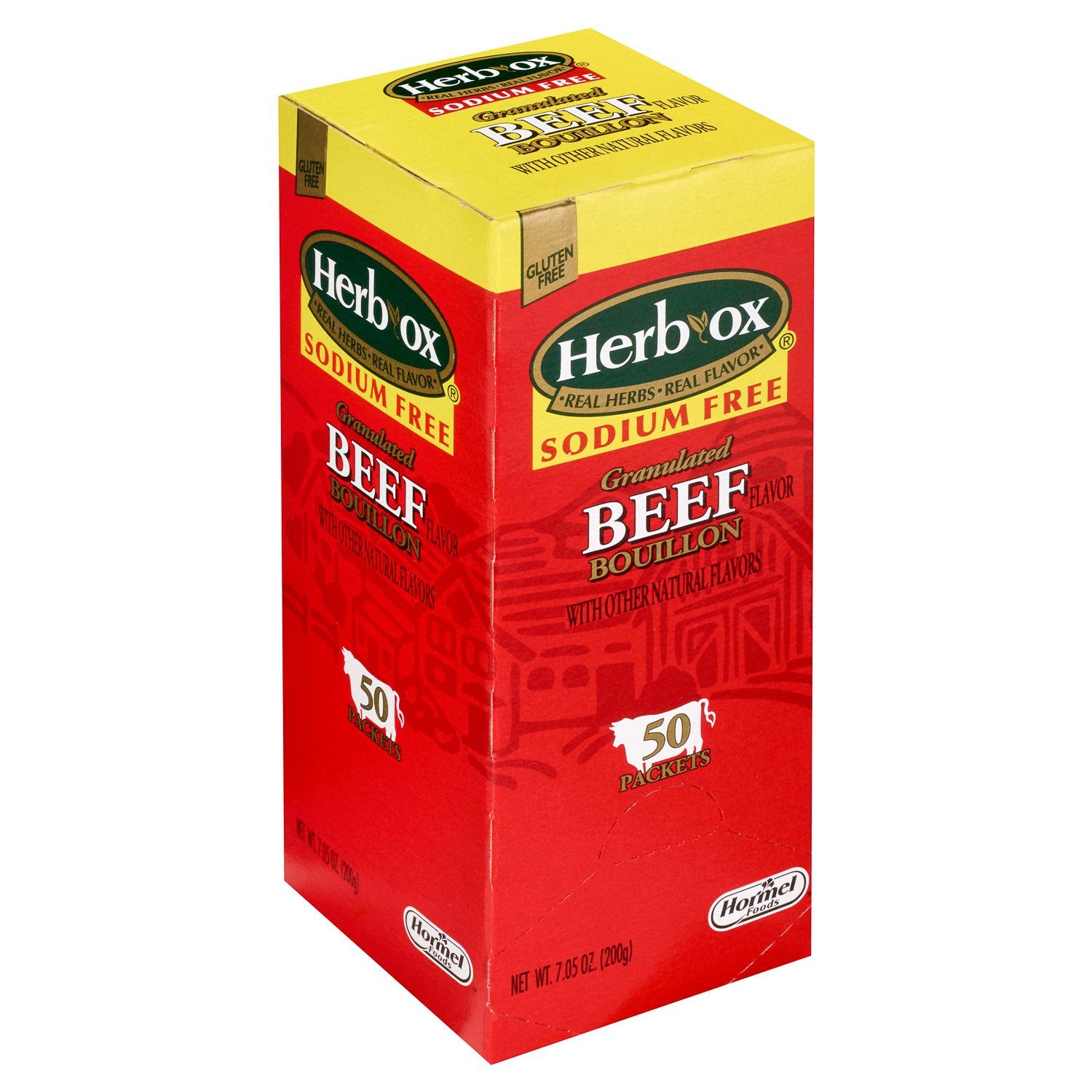 Herb-Ox Sodium Free Granulated Bouillon Herb-Ox Beef 50 Packets 