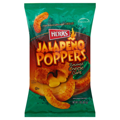 Herr's Flavored Cheese Curls Herr's Jalapeno Poppers 3 Ounce 