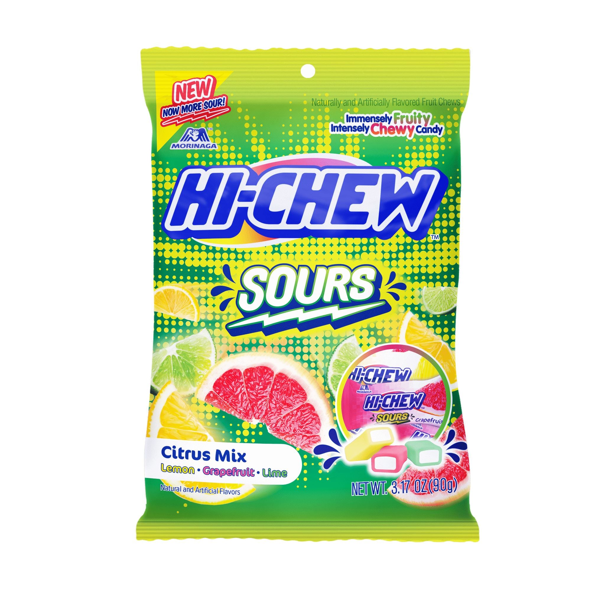Hi-Chew Fruit Chews Morinaga Sour Citrus 3.17 Ounce 