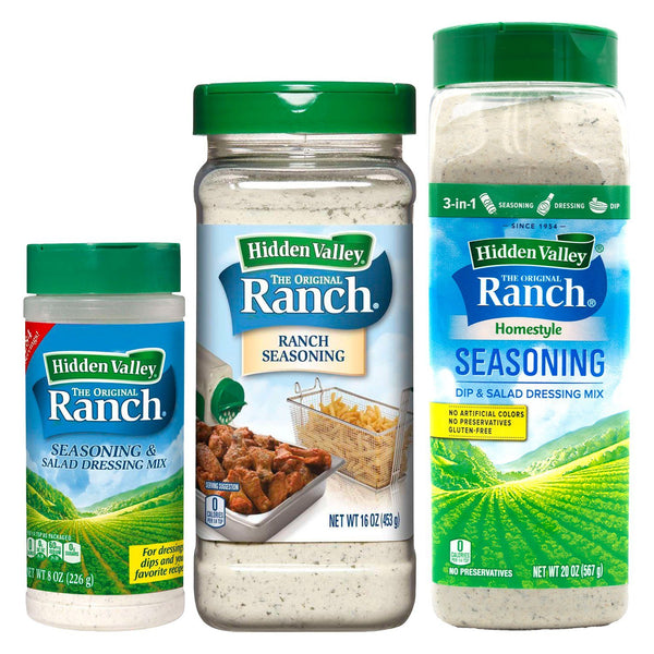 Hidden Valley Original Ranch Seasoning, Dressing and Dip Mix, Shaker  Canister, 8 Ounces