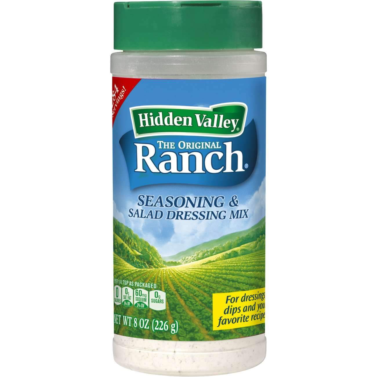 Hidden Valley Ranch Seasoning & Salad Dressing Mix Shaker Hidden Valley Original 8 Ounce 