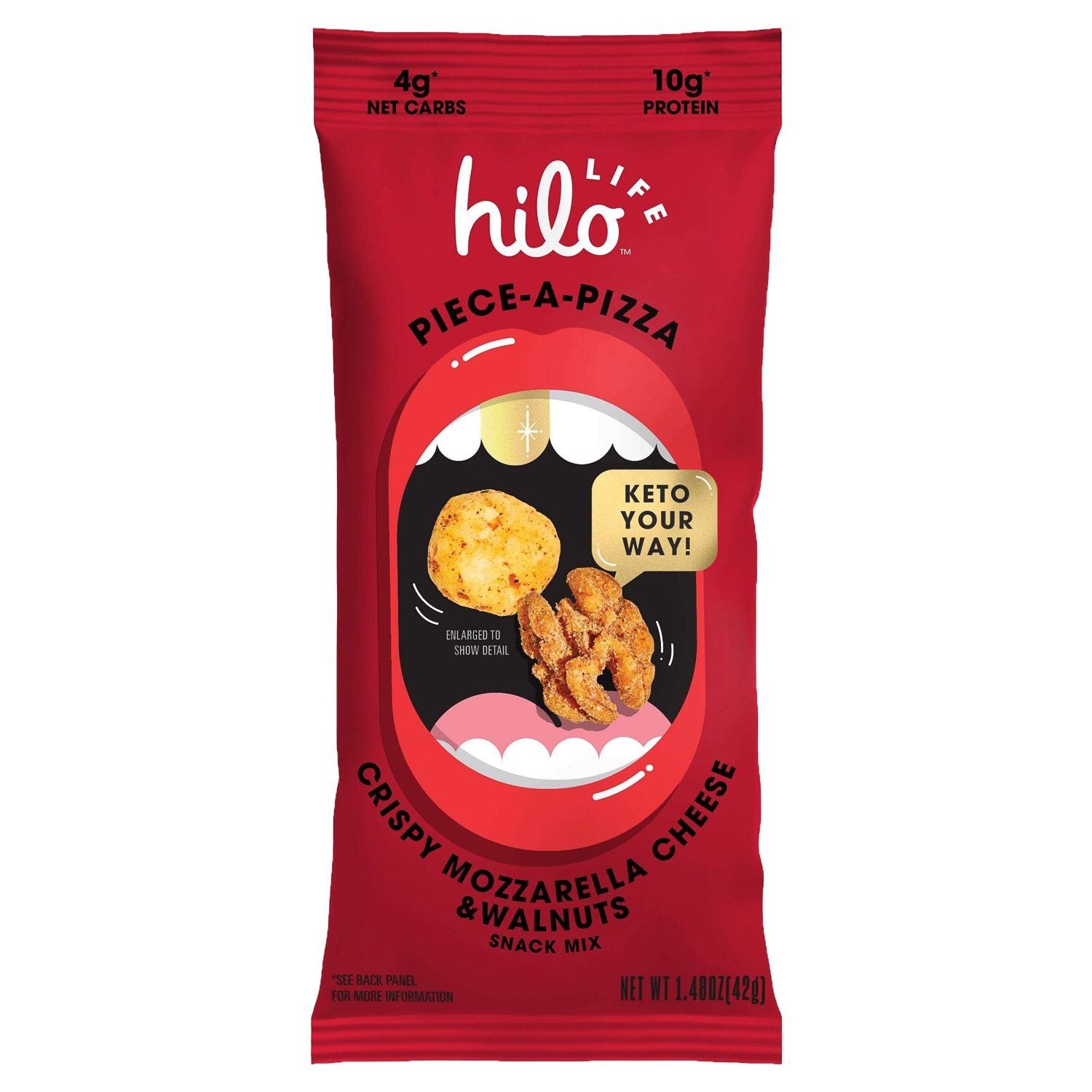hilo Life Cheese & Nut Snack Mix hilo Life Piece-A-Pizza 1.48 Ounce 