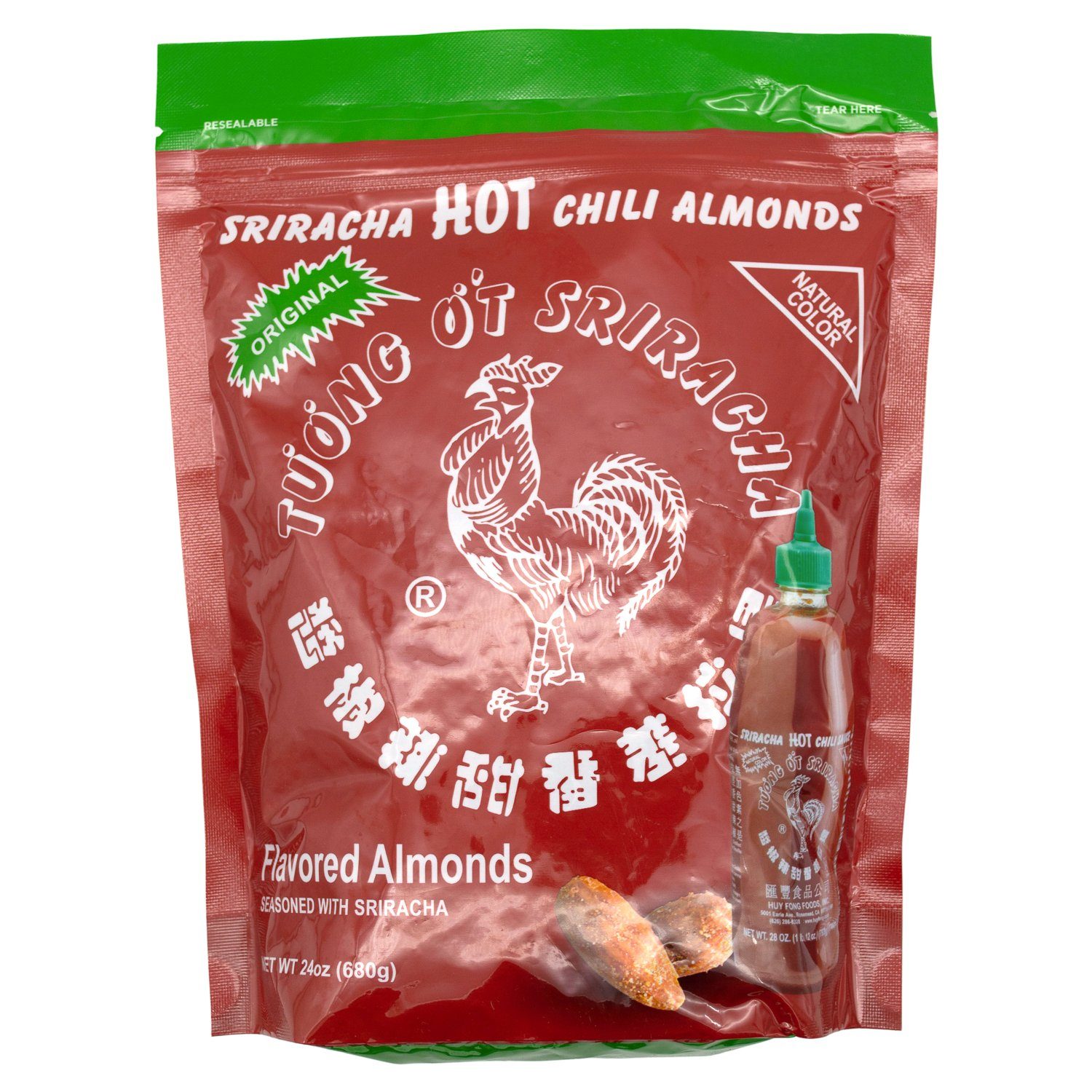 Huy Fong Sriracha Hot Chili Almonds Huy Fong Original 24 Ounce 