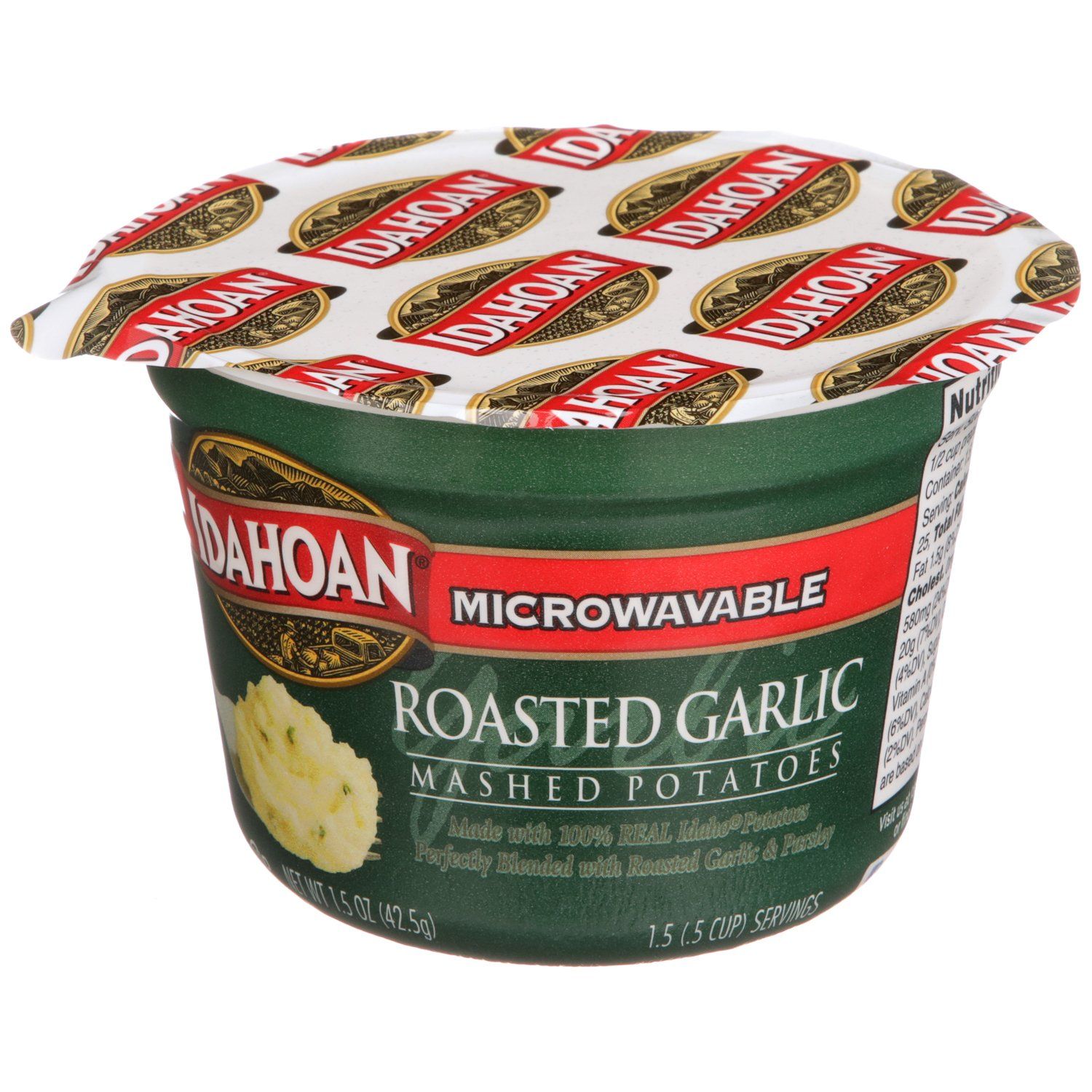 Idahoan Microwavable Mashed Potatos Idahoan Roasted Garlic 1.5 Ounce 