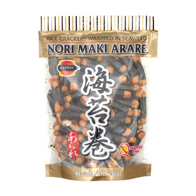 J-Basket Nori Maki Arare, Rice Crackers Wrapped in Seaweed J-Basket 