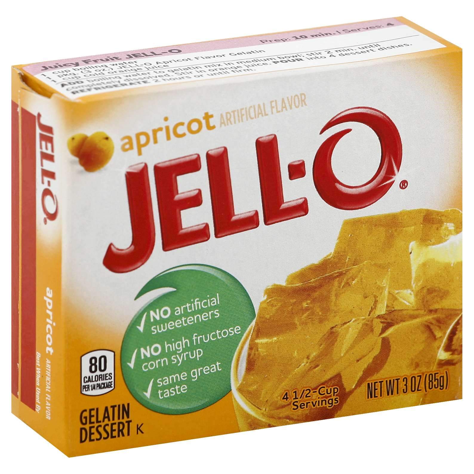 Jell-O Gelatin Mix Jell-O Apricot 3 Ounce 