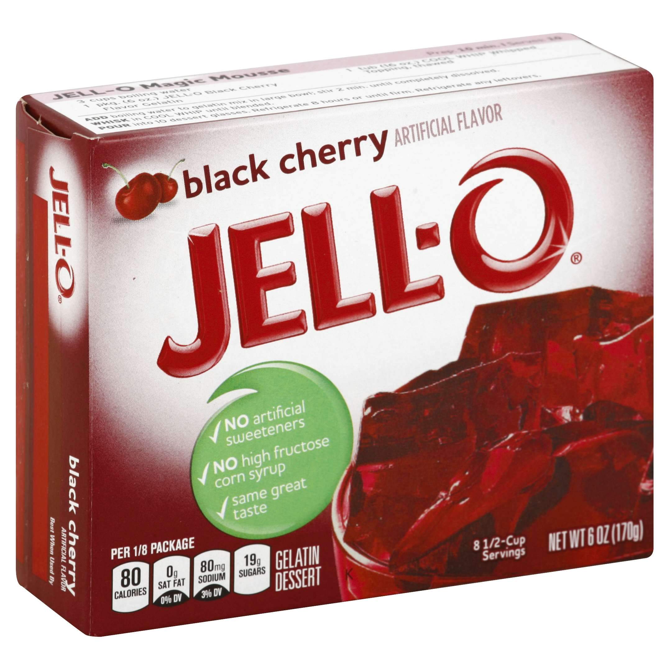 Jell-O Gelatin Mix Jell-O Black Cherry 6 Ounce 