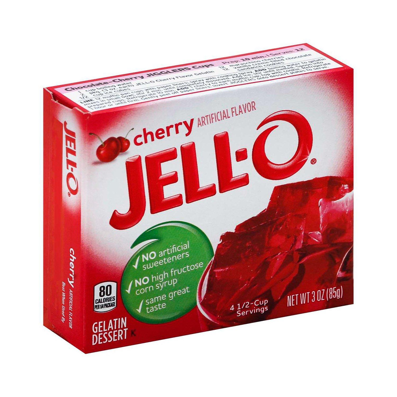 Jell-O Gelatin Mix Jell-O Cherry 3 Ounce 