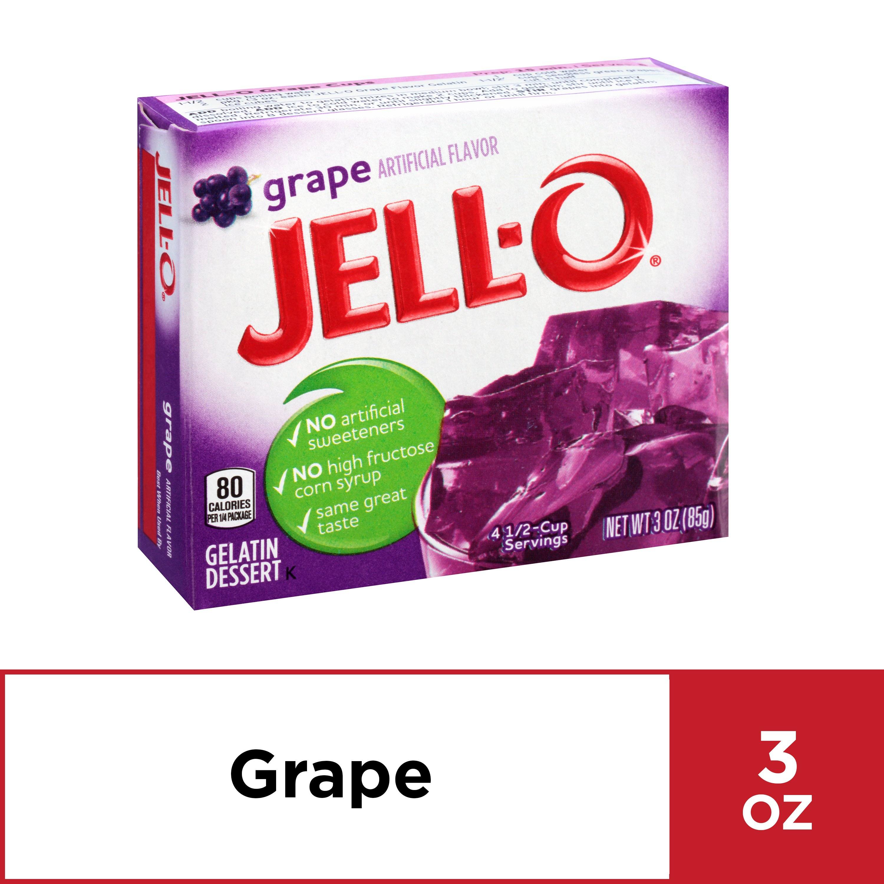 Jell-O Gelatin Mix Jell-O Grape 3 Ounce 