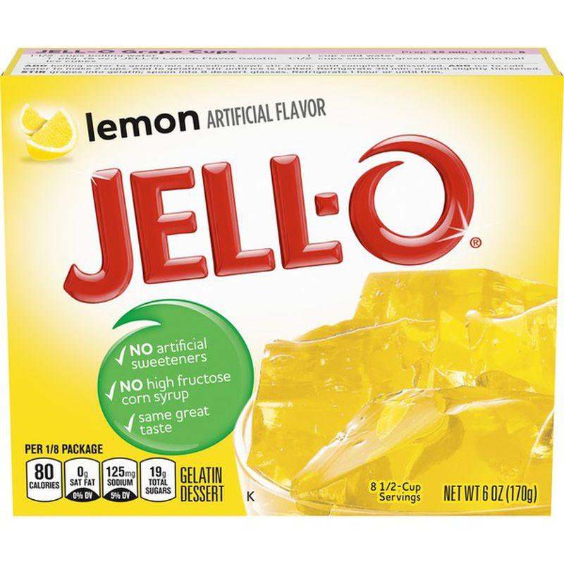 Jell-O Gelatin Mix Jell-O Lemon 6 Ounce 