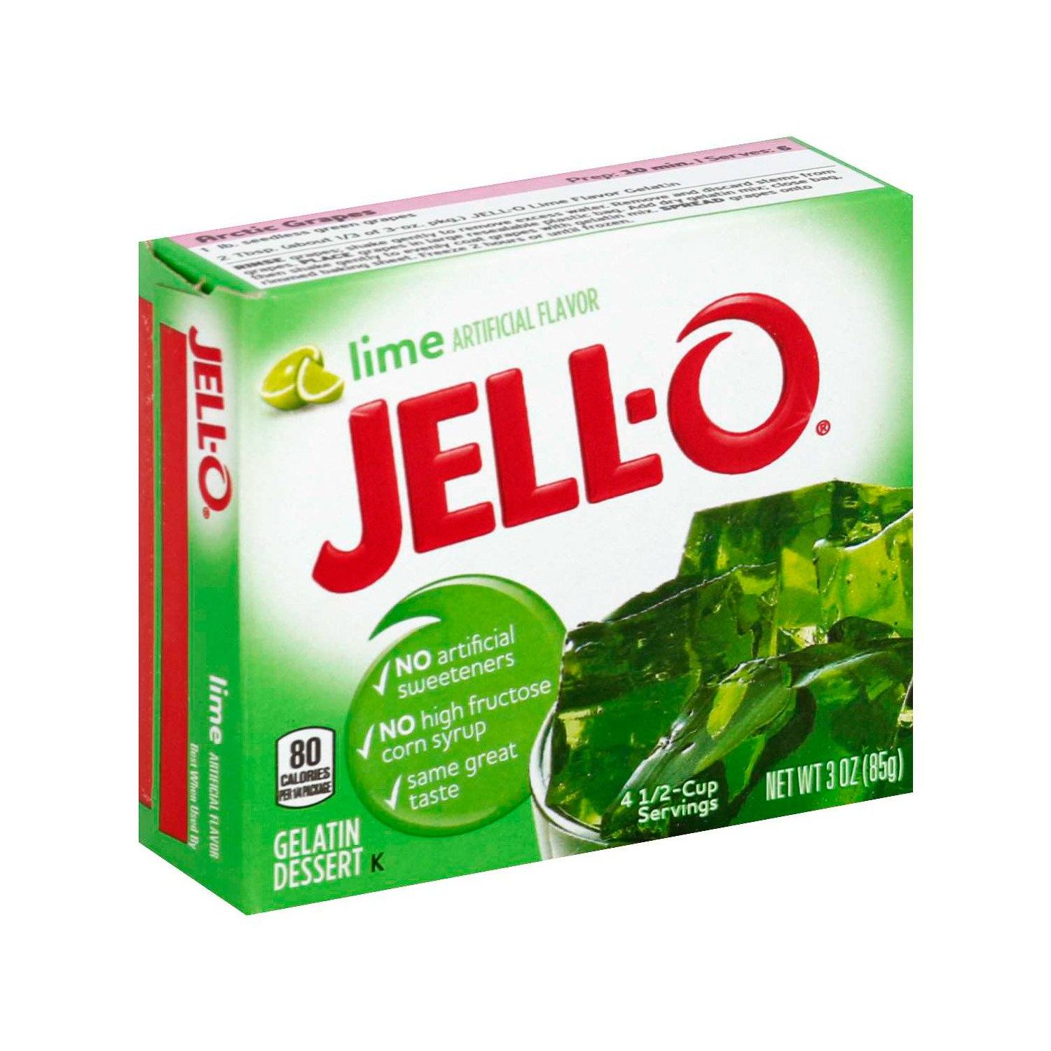 Jell-O Gelatin Mix Jell-O Lime 3 Ounce 