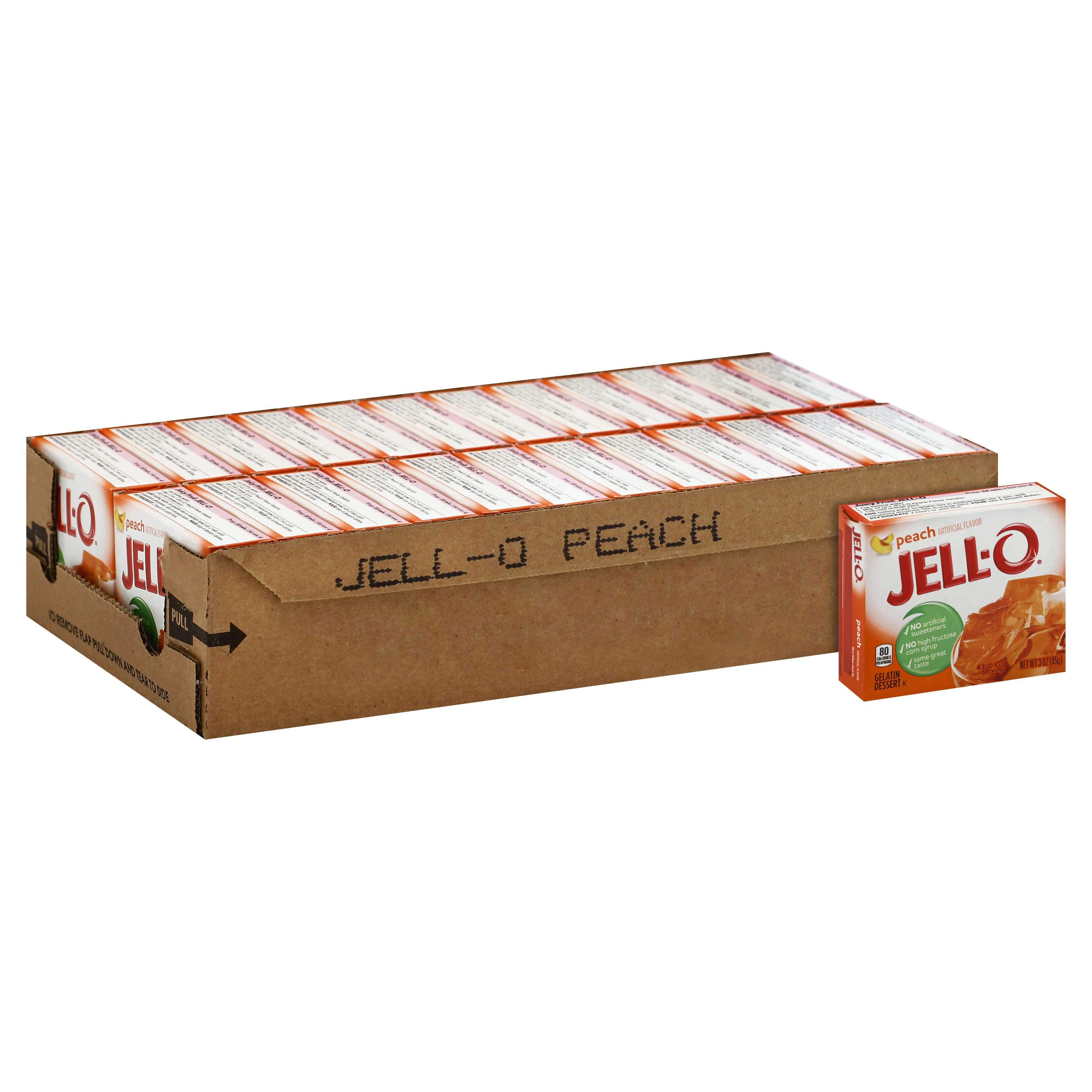 Jell-O Gelatin Mix Jell-O Peach 3 Oz-24 Count 