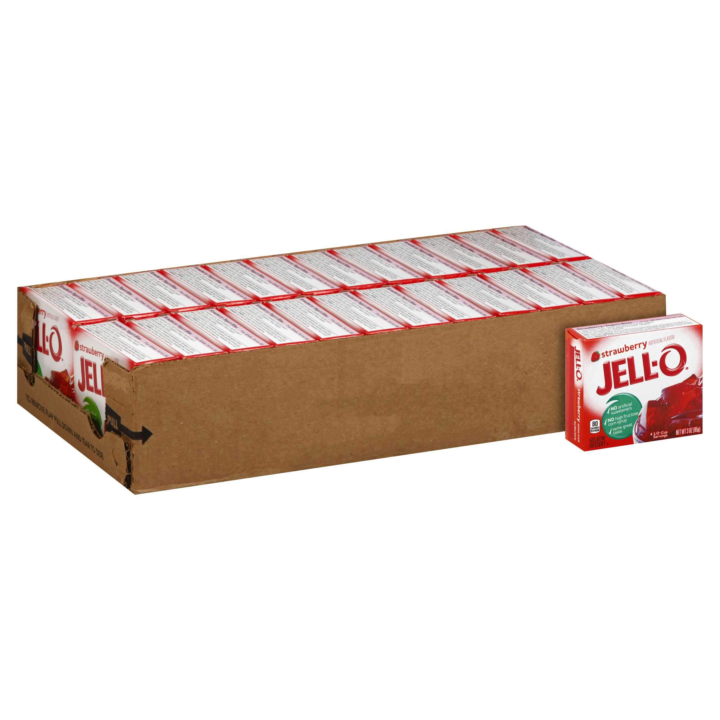 Jell-O Gelatin Mix Jell-O Strawberry 3 Oz-24 Count 