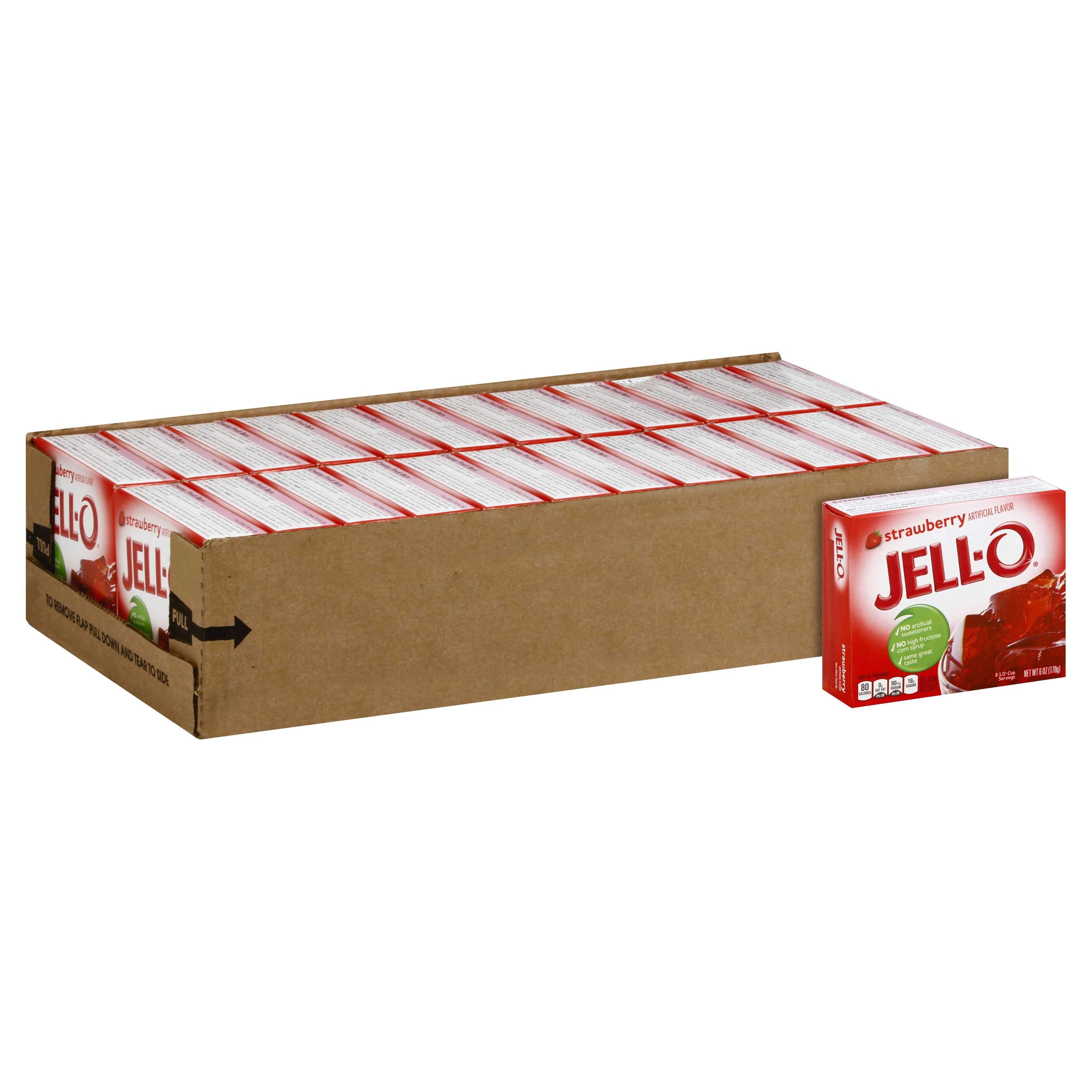 Jell-O Gelatin Mix Jell-O Strawberry 6 Oz-24 Count 