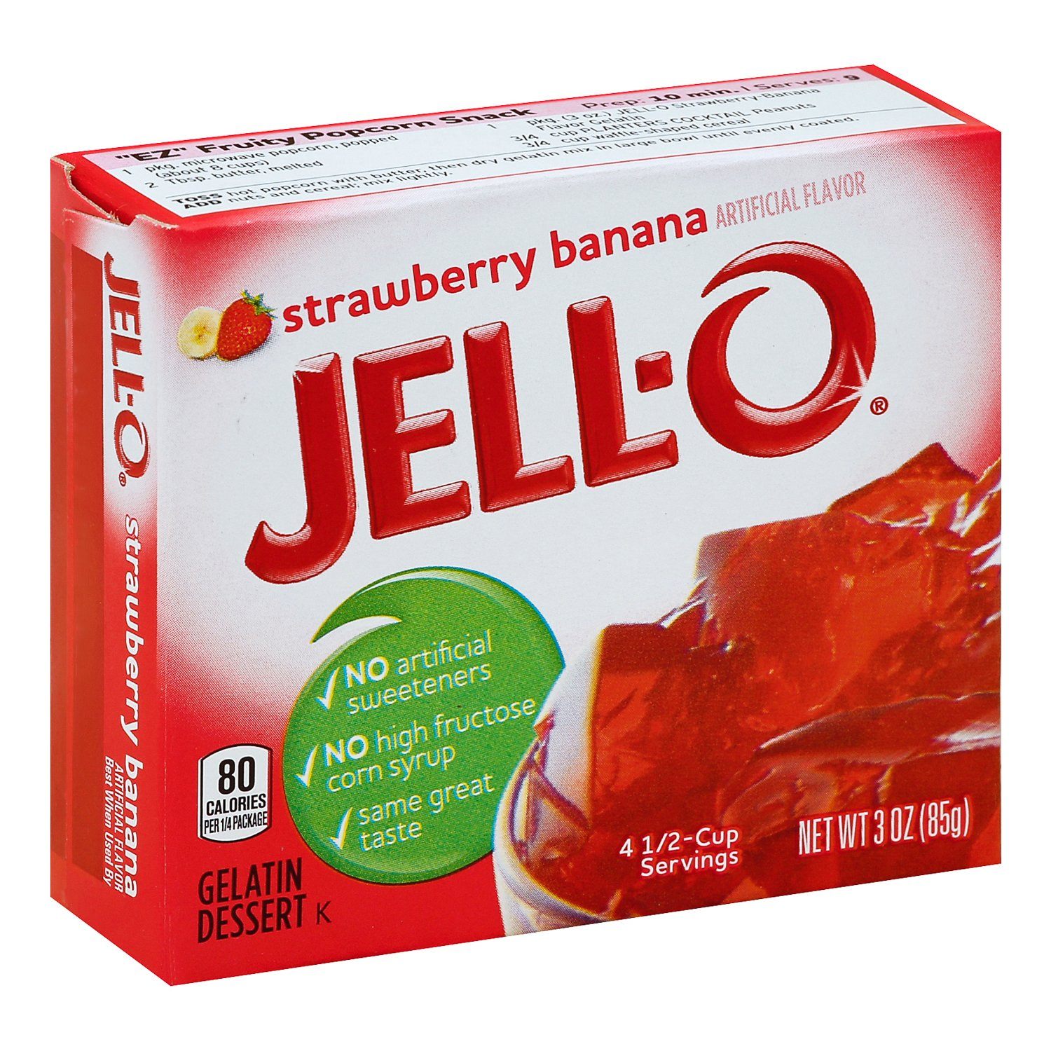 Jell-O Gelatin Mix Jell-O Strawberry Banana 3 Ounce 