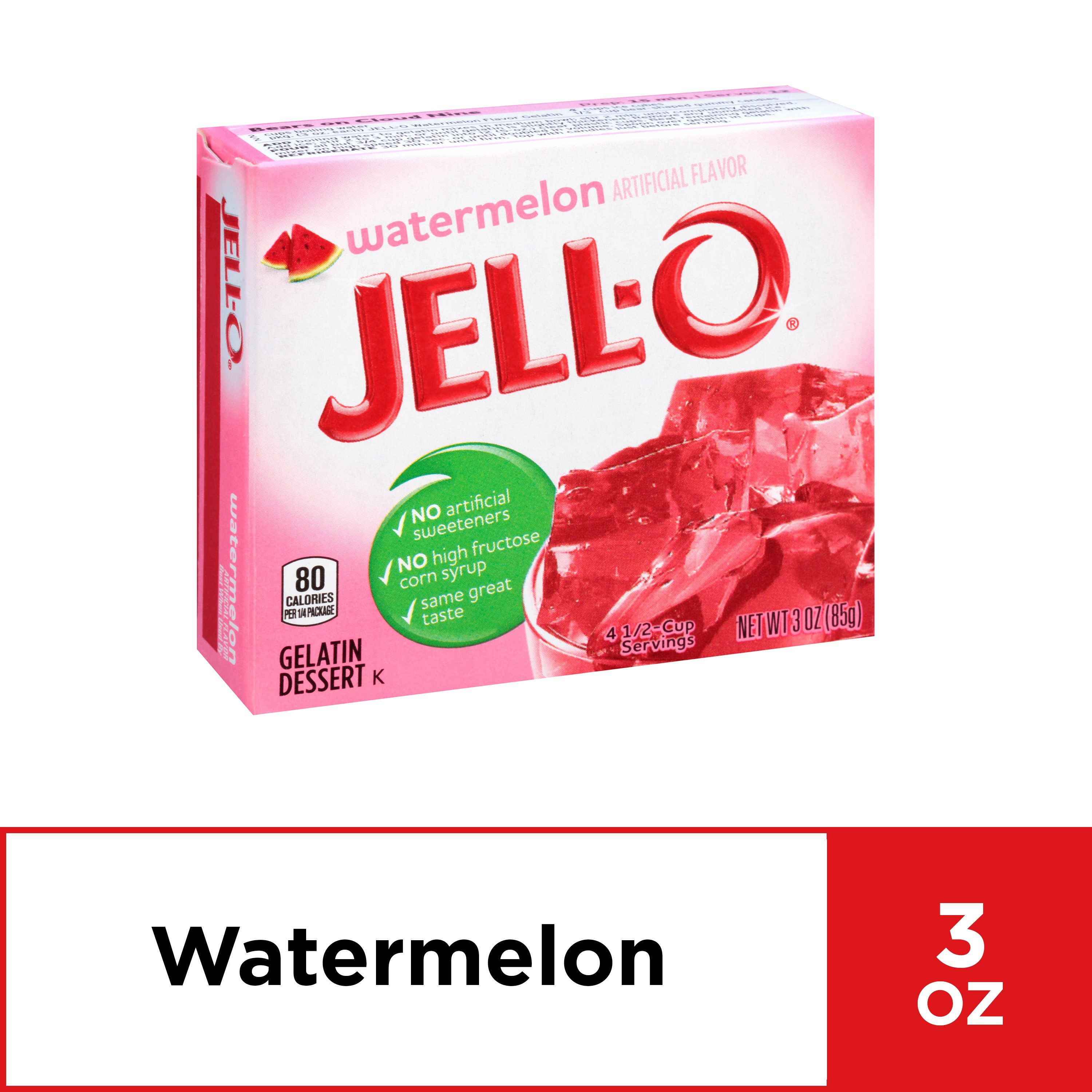 Jell-O Gelatin Mix Jell-O Watermelon 3 Ounce 