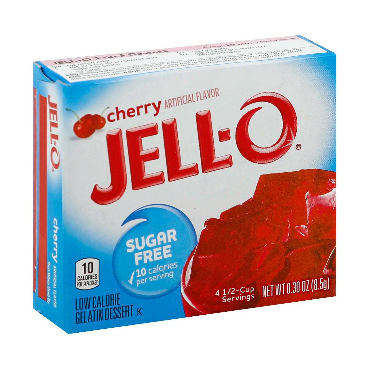 Jell-O Gelatin Mix Sugar Free Jell-O Sugar Free Cherry 0.3 Ounce 