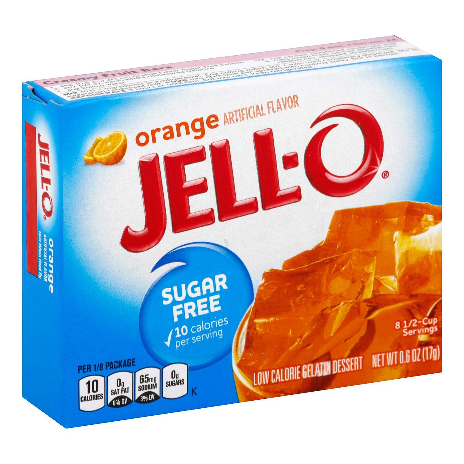 Jell-O Gelatin Mix Sugar Free Jell-O Sugar Free Orange 0.6 Ounce 