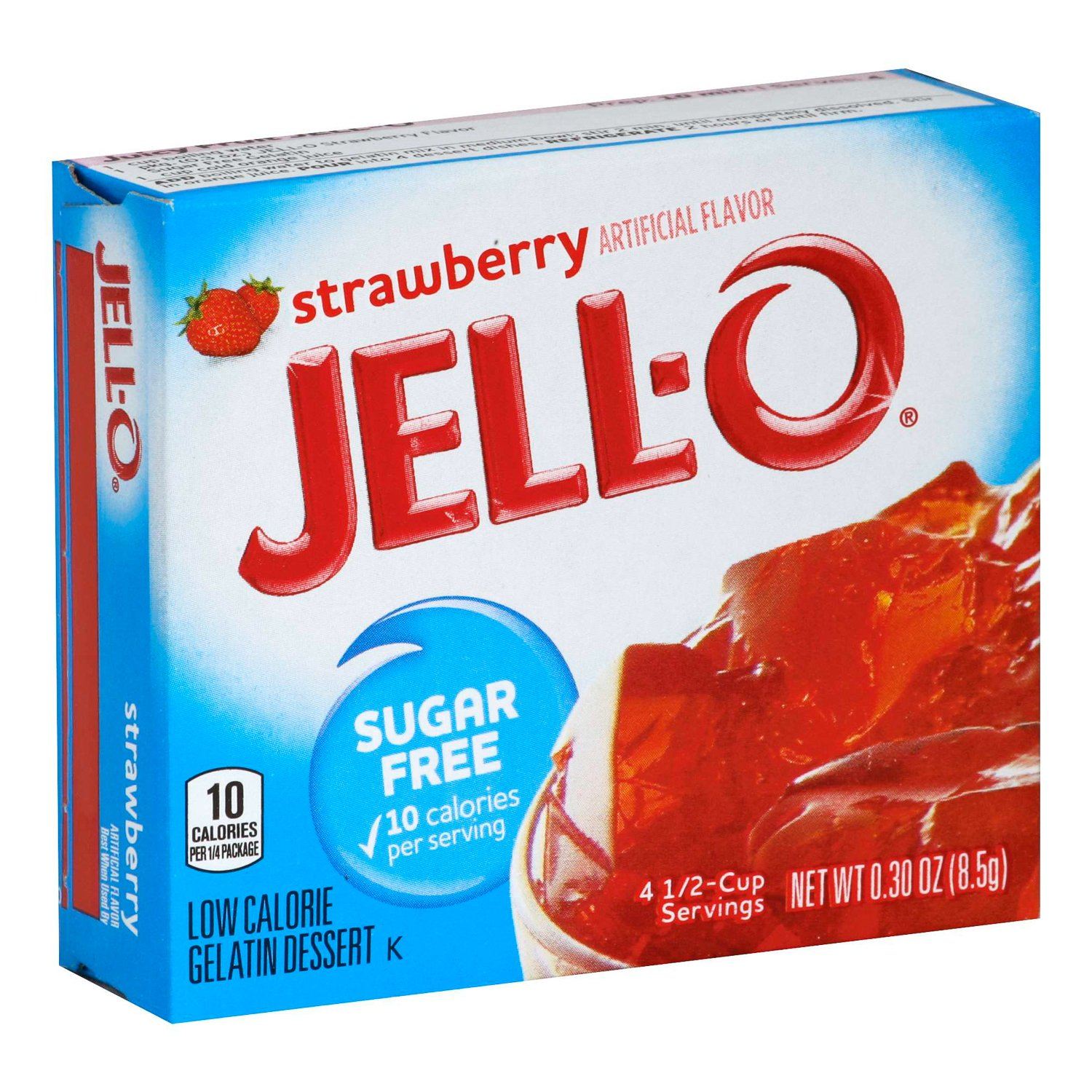 Jell-O Gelatin Mix Sugar Free Jell-O Sugar Free Strawberry 0.3 Ounce 