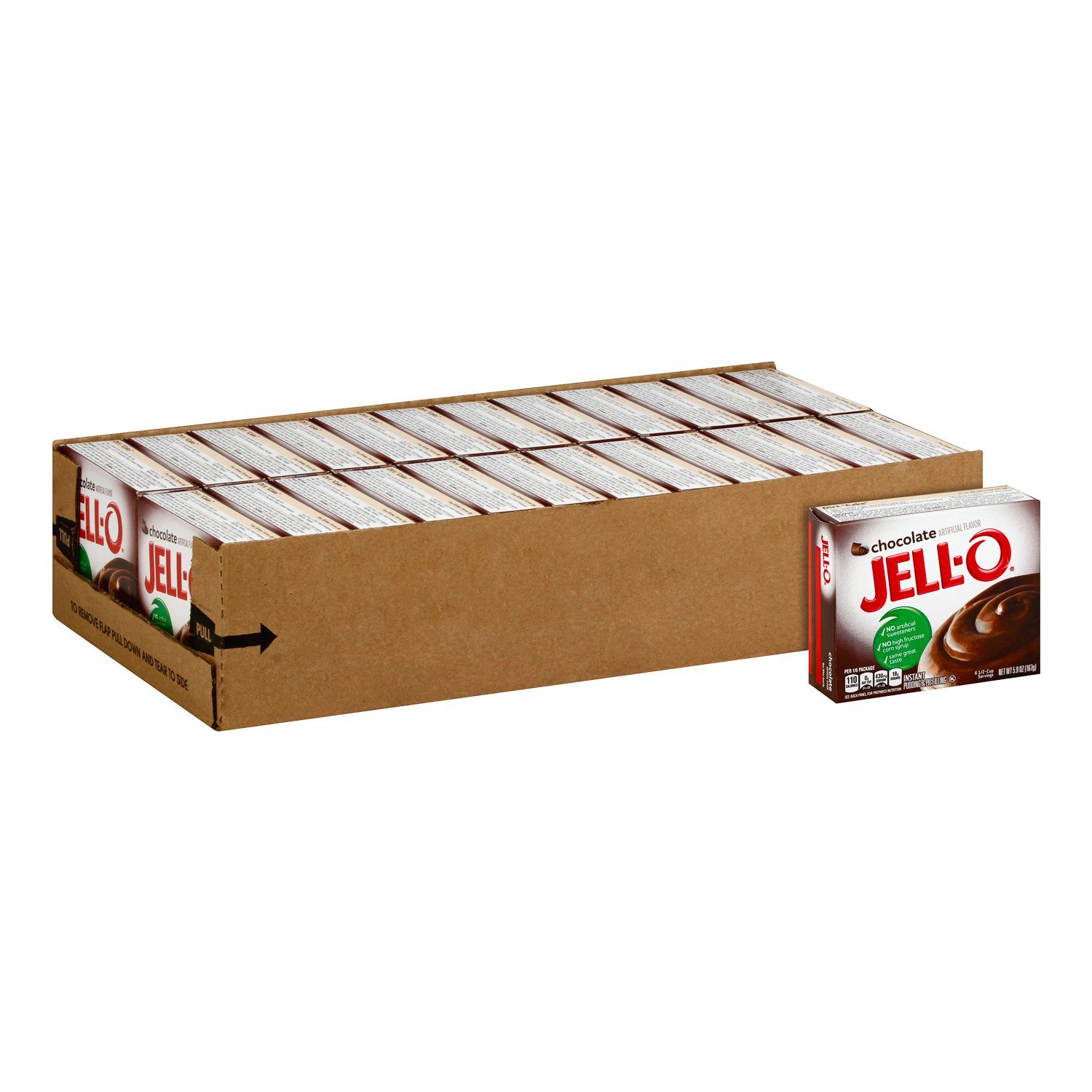 Jell-O Instant Pudding & Pie Filling Mixes Jell-O Chocolate 5.9 Oz-24 Count 