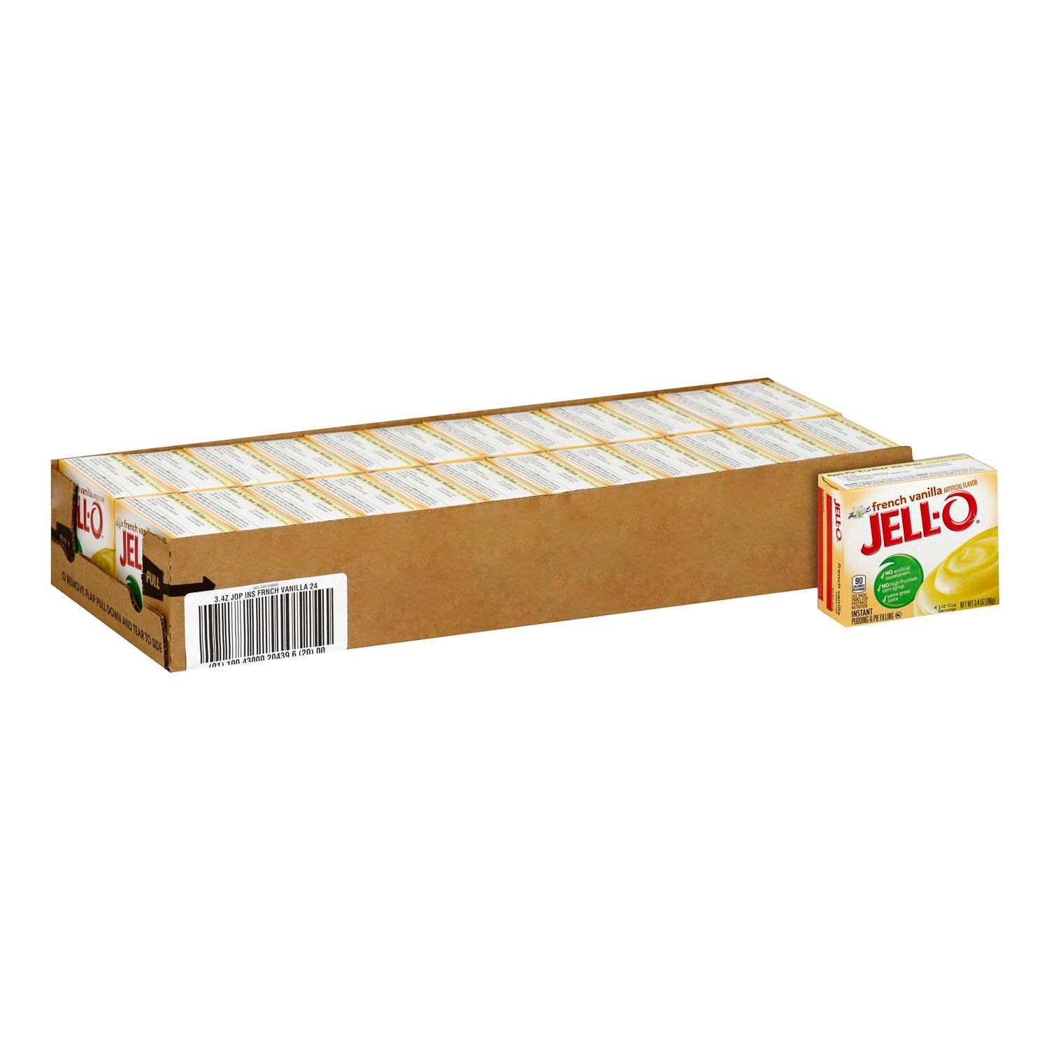 Jell-O Instant Pudding & Pie Filling Mixes Jell-O French Vanilla 3.4 Oz-24 Count 