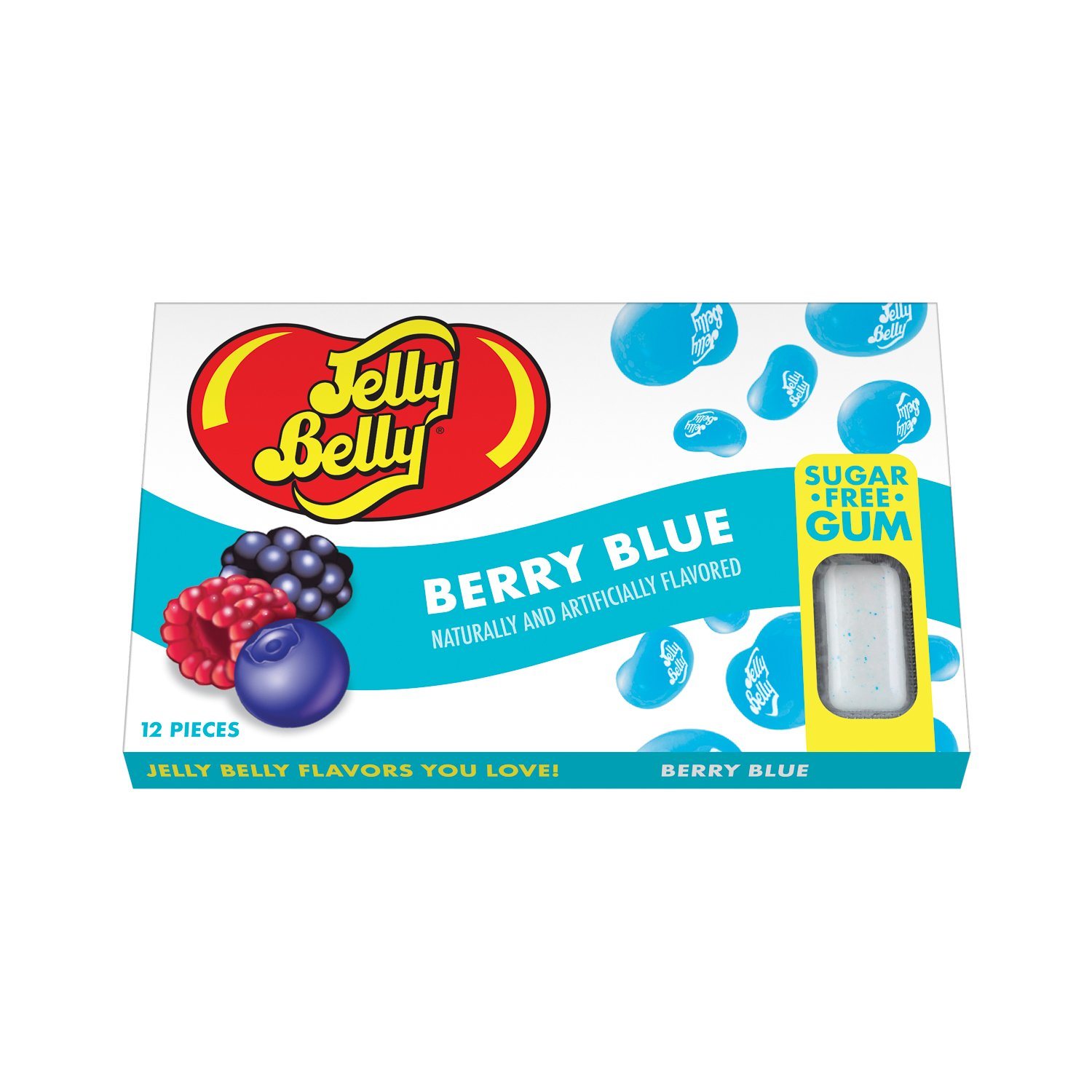 Jelly Belly Sugar Free Gum Jelly Belly Berry Blue 12 Pieces 