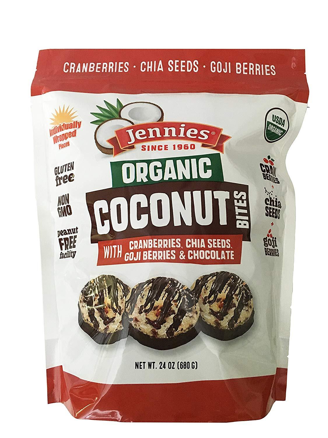 Jennies Organic Coconut Bites Jennies Goji Bites 24 Ounce 