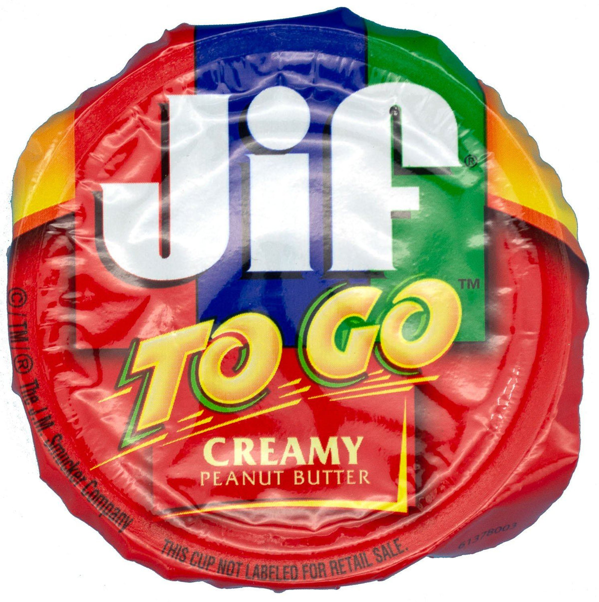 Jif To Go Creamy Peanut Butter, 1.5 oz Portion Control Cups, 36