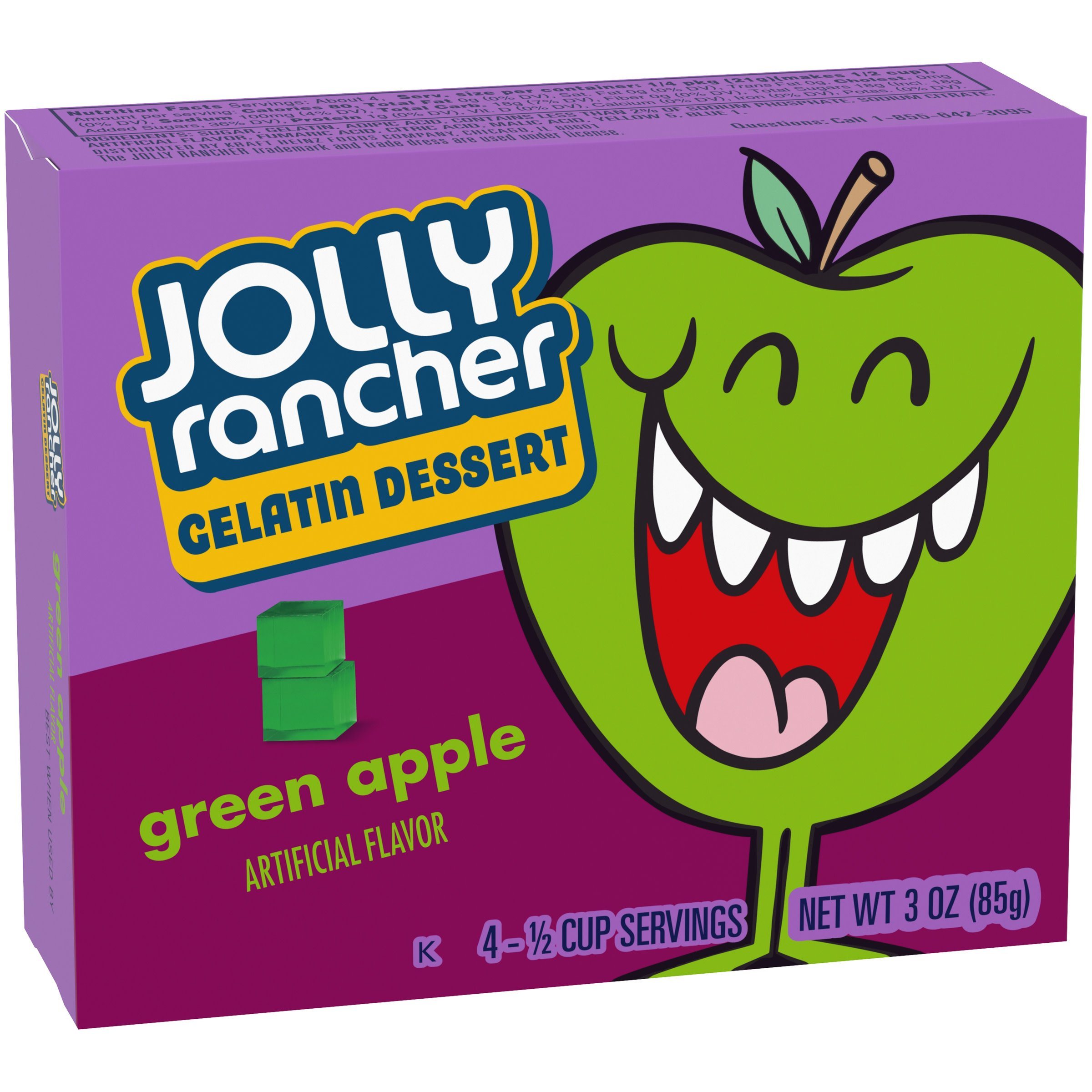 Jolly Ranger Gelatin Dessert Jolly Rancher Green Apple 3 Ounce 