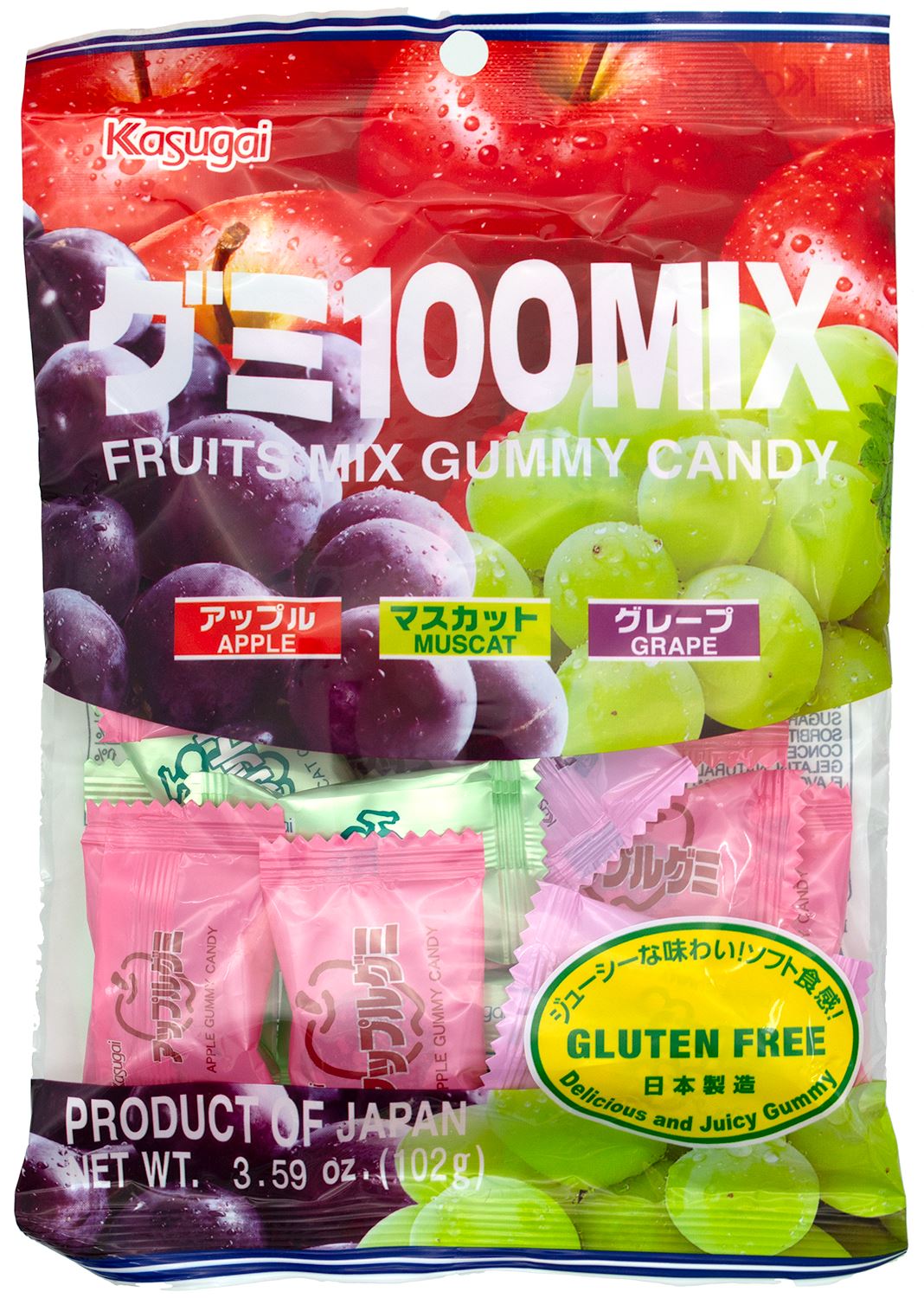 Kasugai Gummy Candy Kasugai Fruit Mix 3.59 Ounce 