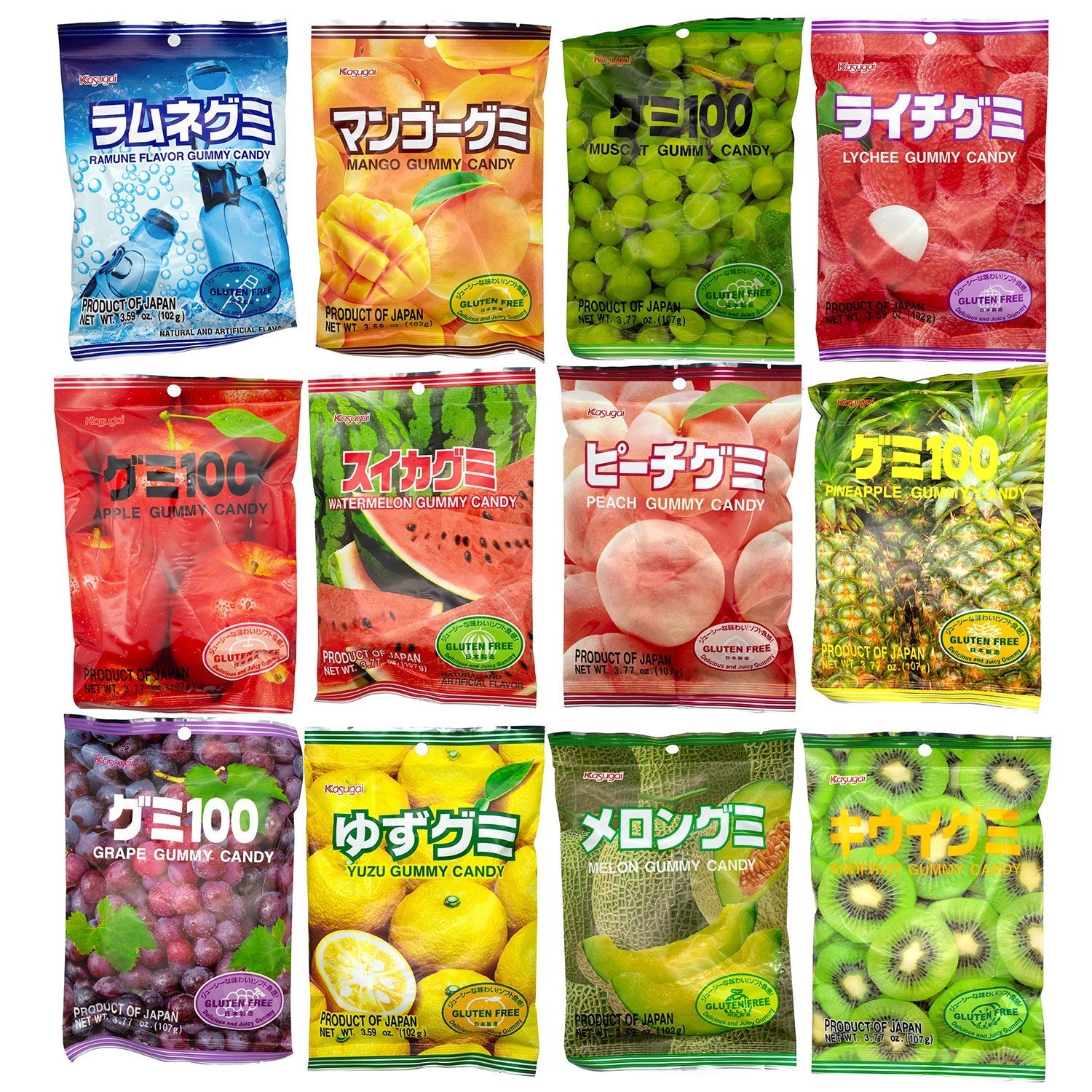 Kasugai Gummy Candy Kasugai Variety 12 Count 