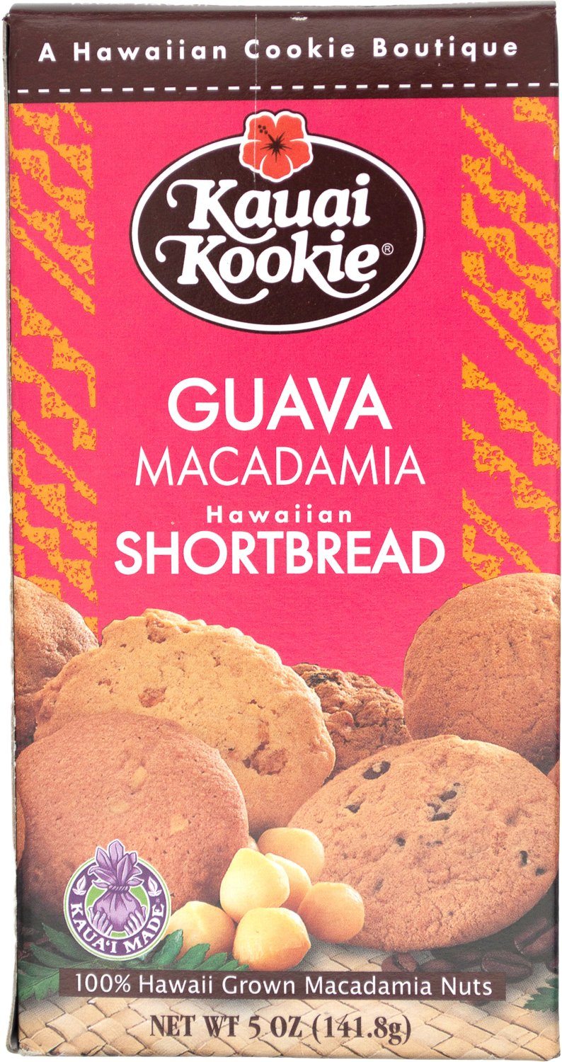 Kauai Kookie Classic Cookies Kauai Kookie Guava Macadamia 5 Ounce 