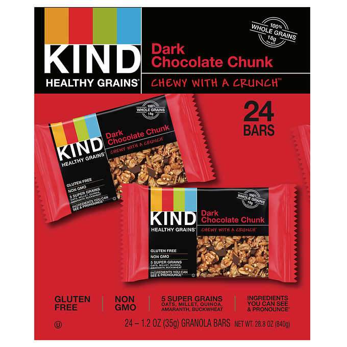 Kind Healthy Grains Kind Dark Chocolate Chunk 1.2 Oz-24 Count 